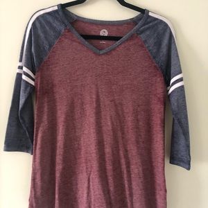 One three-quarter sleeve top